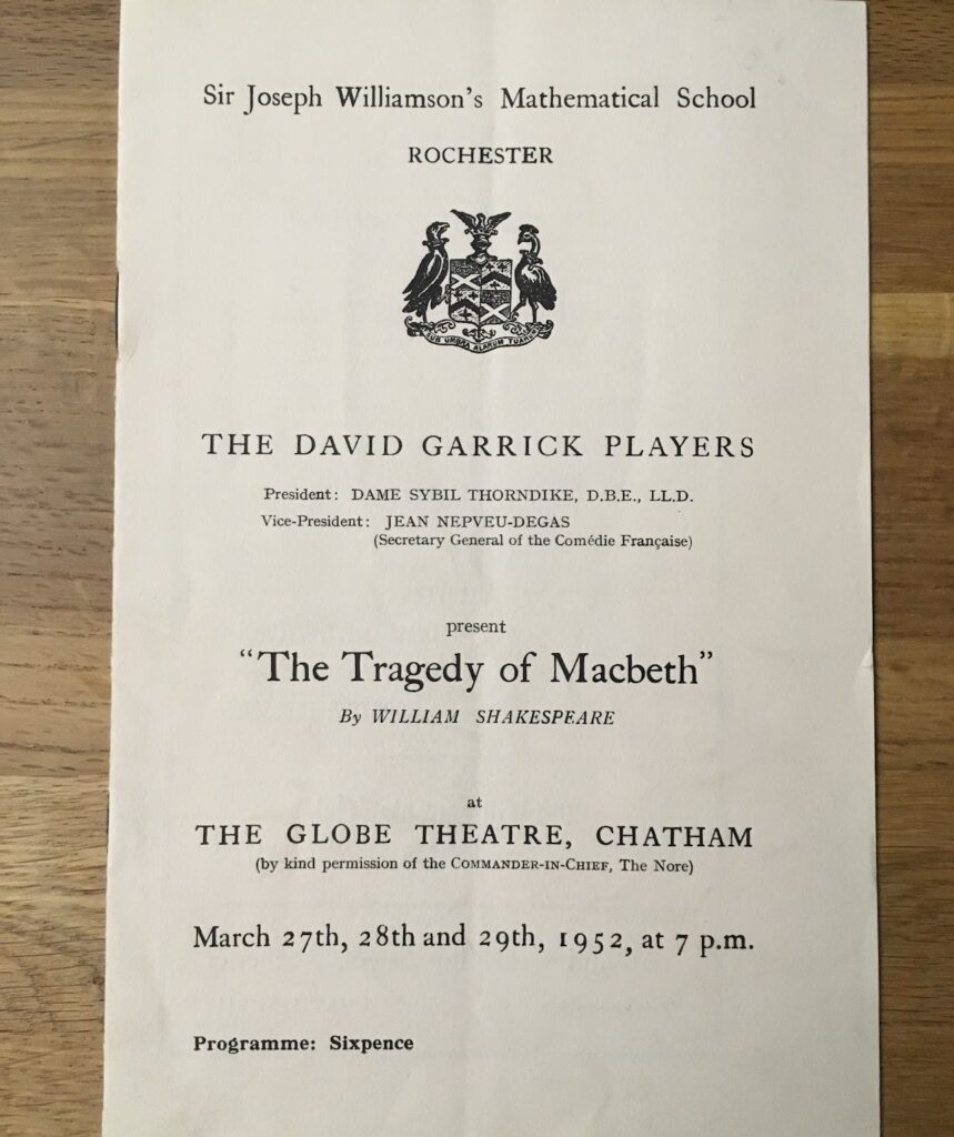 Tragedy of Macbeth poster from March 27th 1952