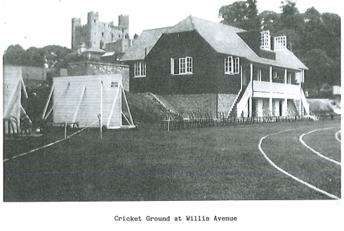 An old black and white photo of the school